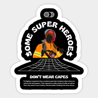 Firefighters Super Heroes Sticker